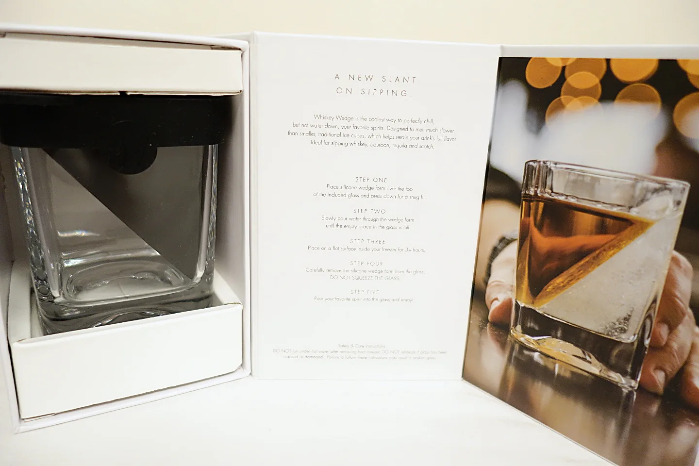 New Corkcicle Whisky Wedge Old Fashioned Glass & Ice Form Set image indicator(2)