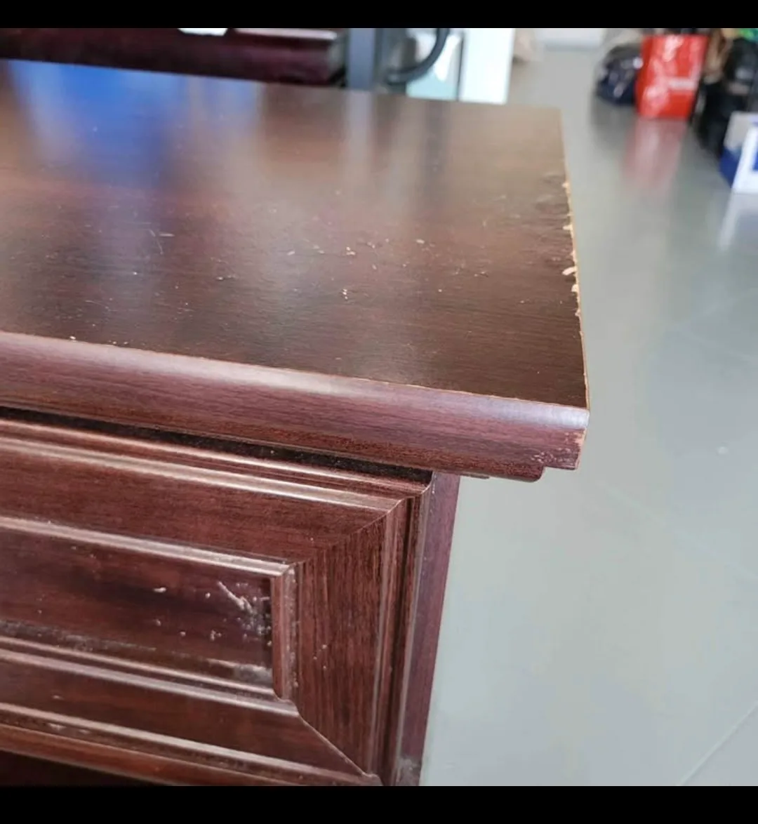 Dark brown wooden nightstand #freecycle image indicator(3)