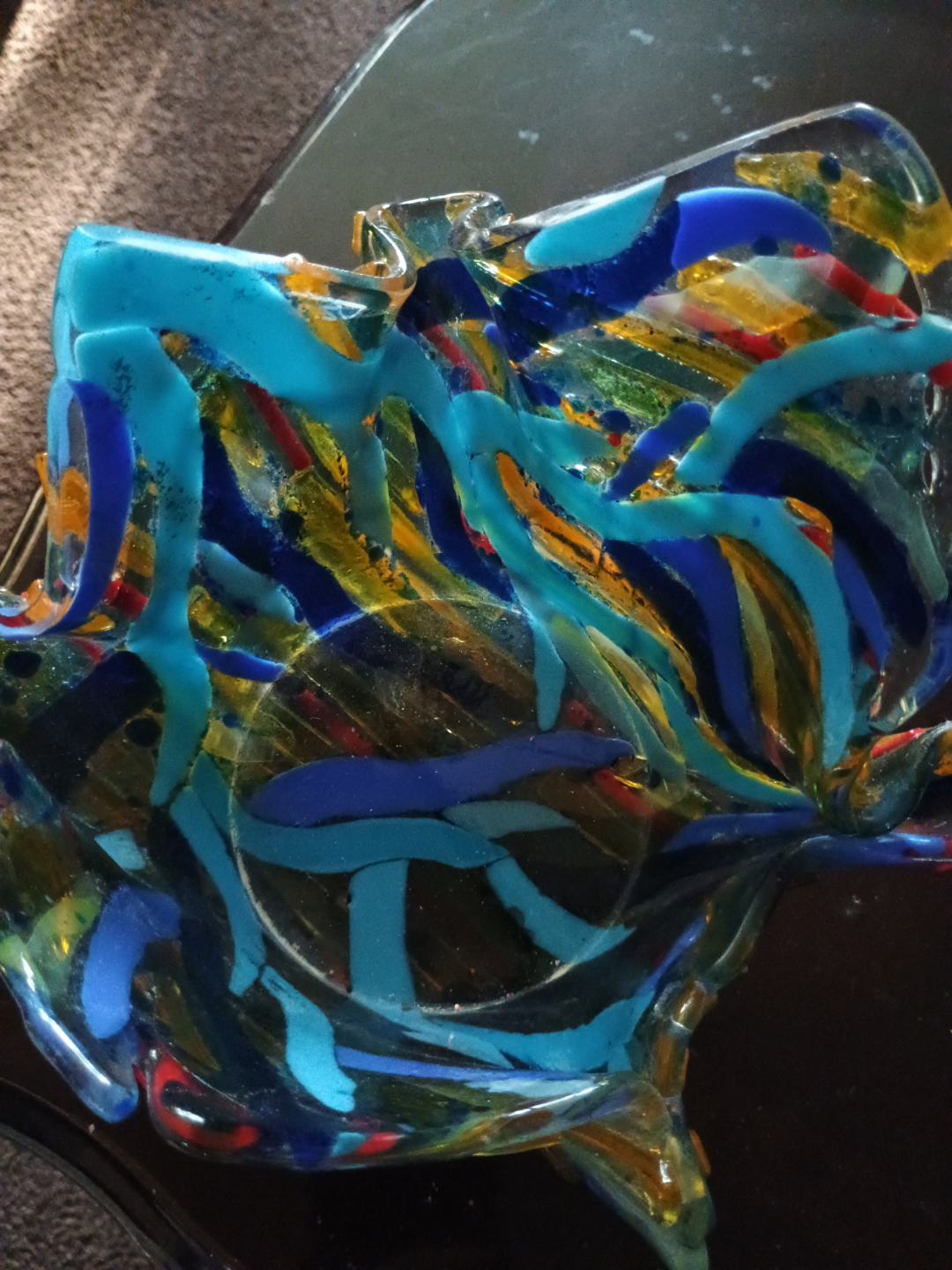 Unique Glass Art Bowl - photo 2
