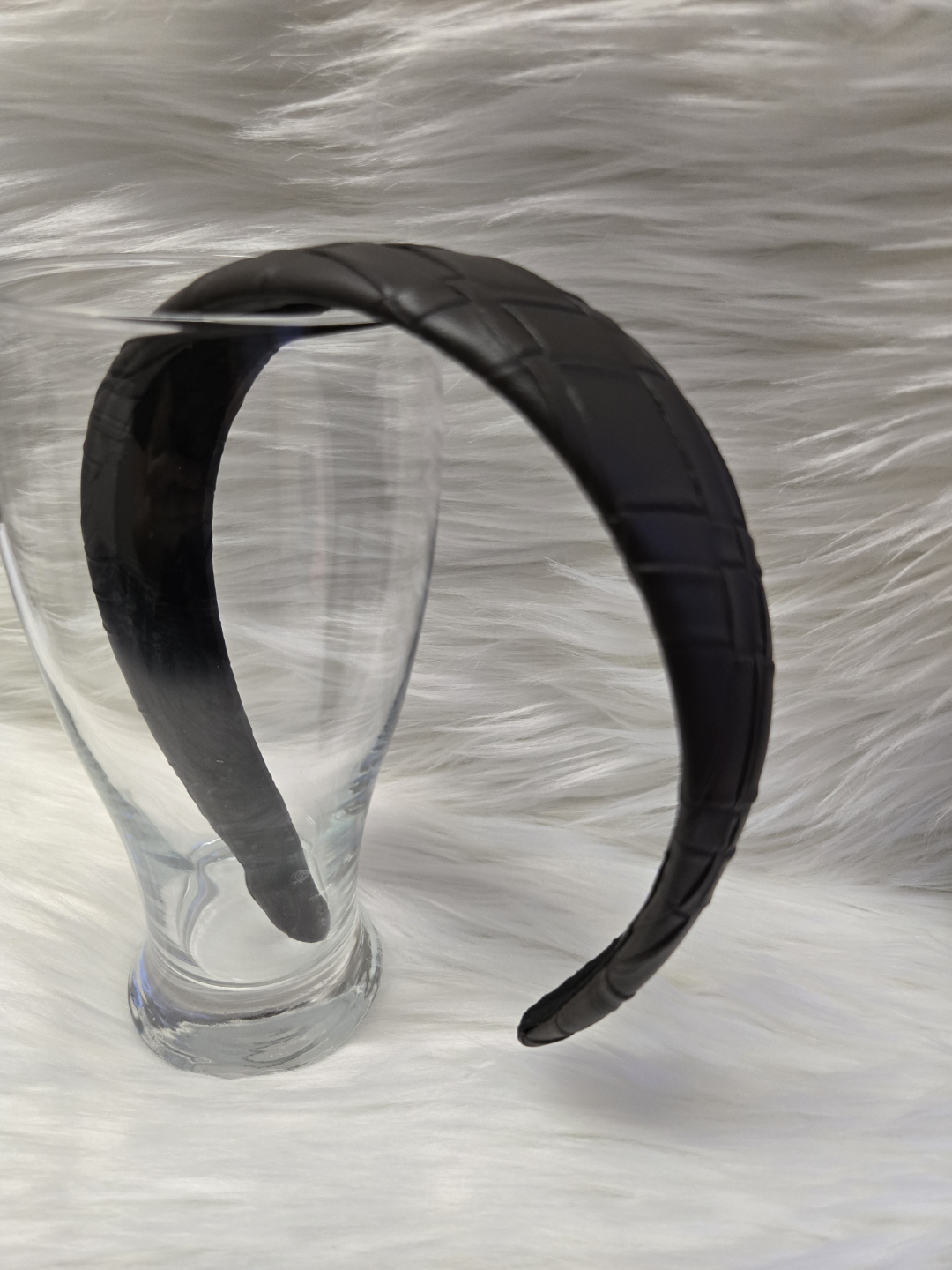 dark brown leather headband *new - photo 4