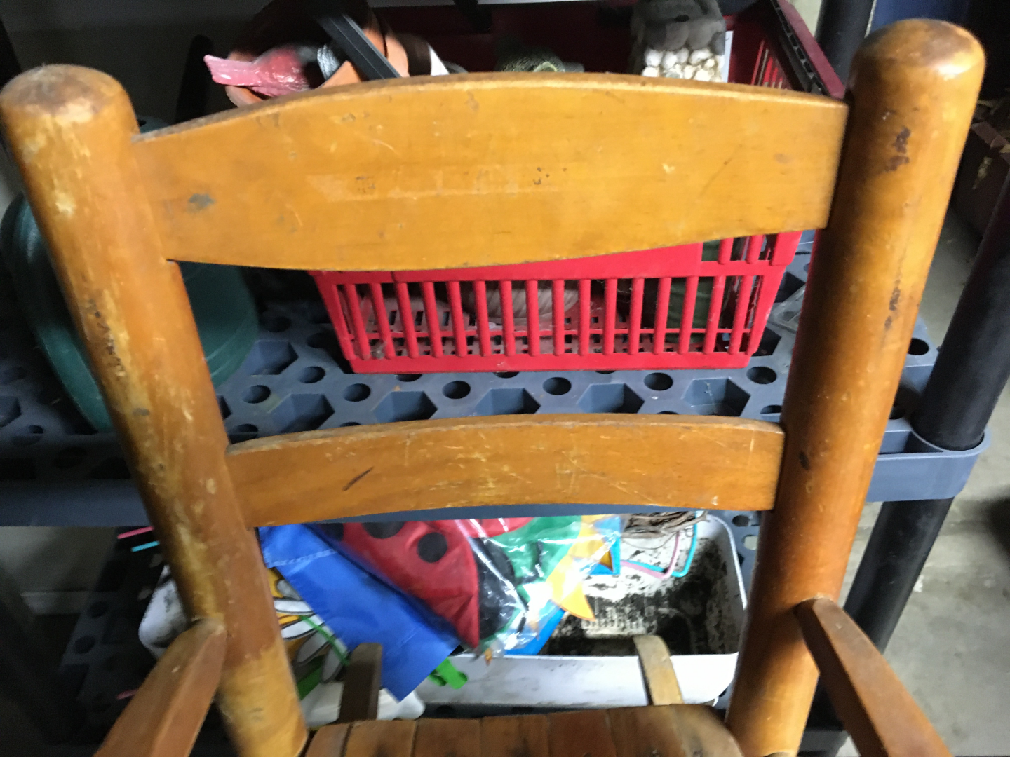 Vintage wooden child size rocking chair - photo 2