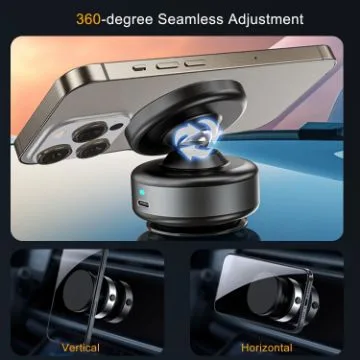 Magnetic Wireless Car Phone Mount 360° Rotation image indicator(2)