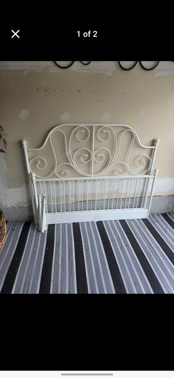 White Metal Bed Frame