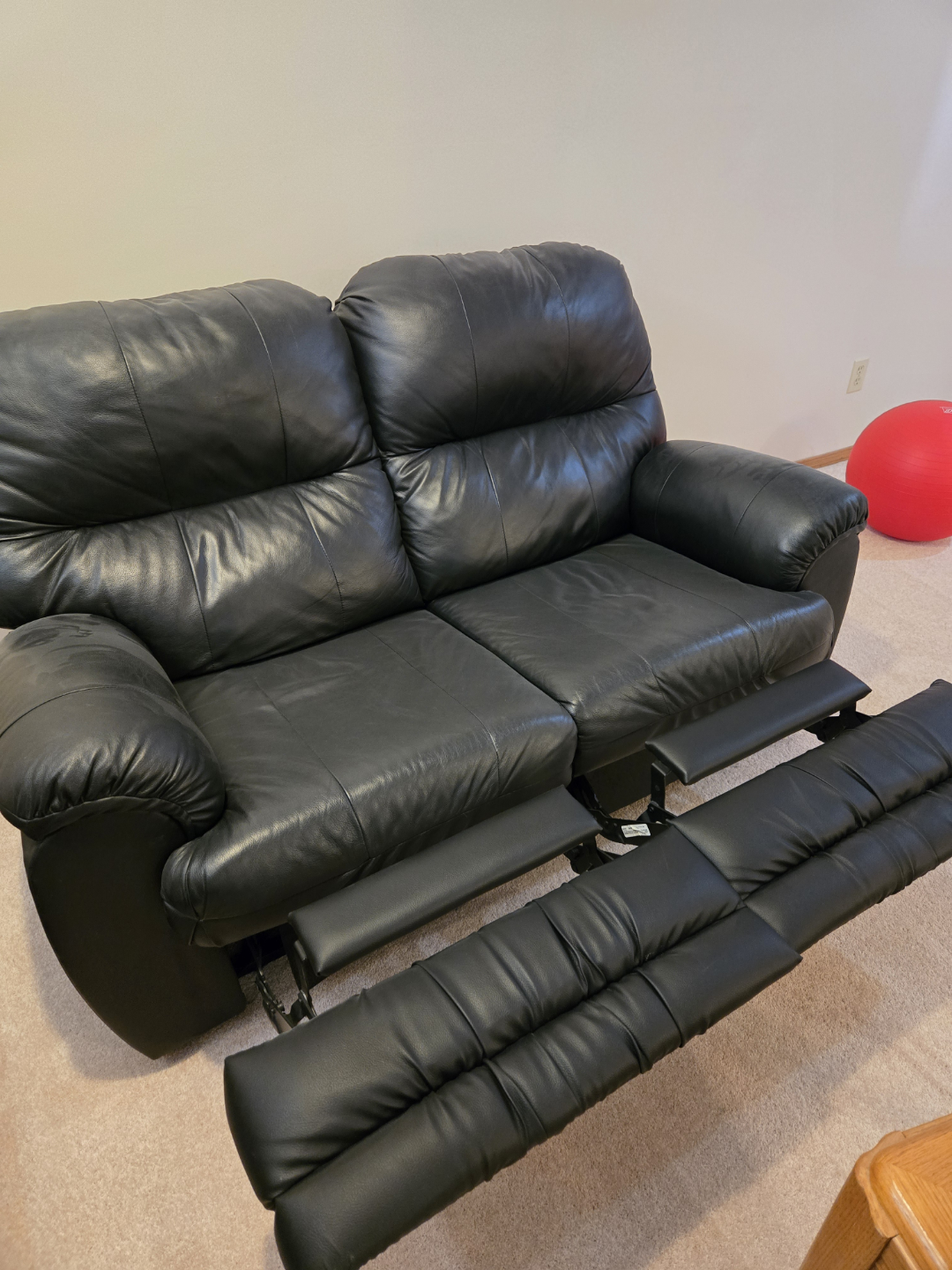 3 piece leather reclining set - photo 2