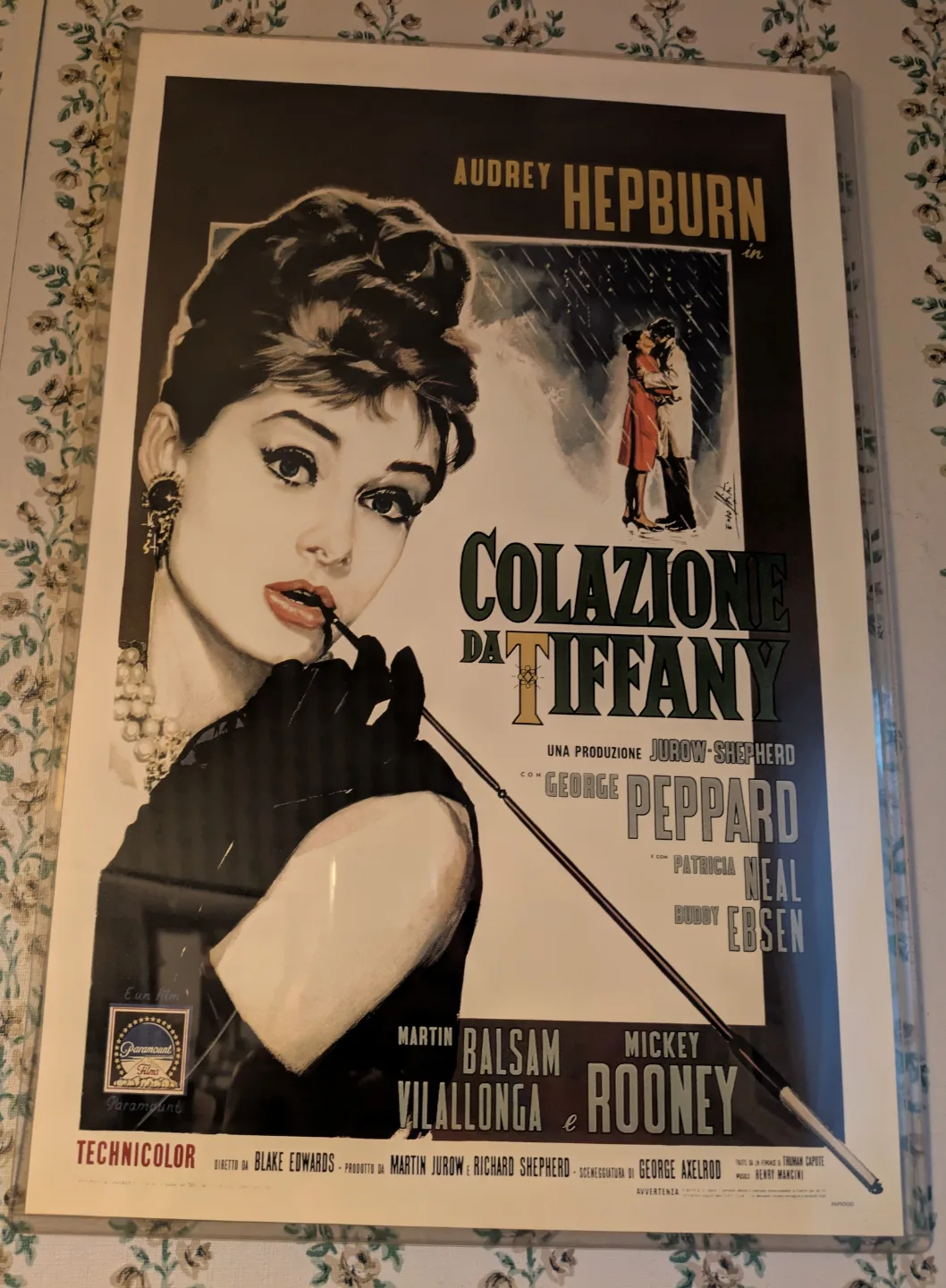 Breakfast at Tiffany's Italian Movie Poster - Audrey Hepburn thumbnail