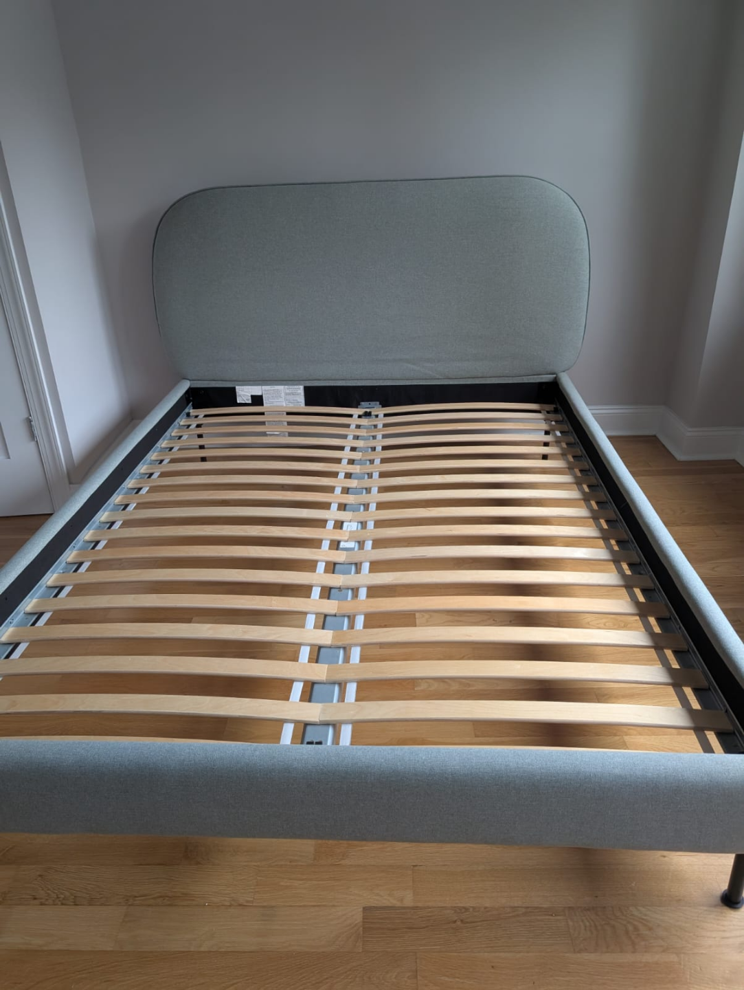 Queen Upholstered Bed Frame with Slats - photo 2