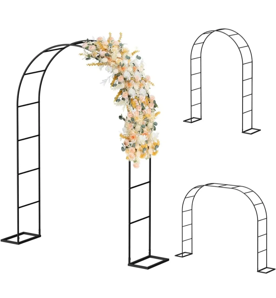 Black Metal Garden Arch Wedding Archway image indicator(4)