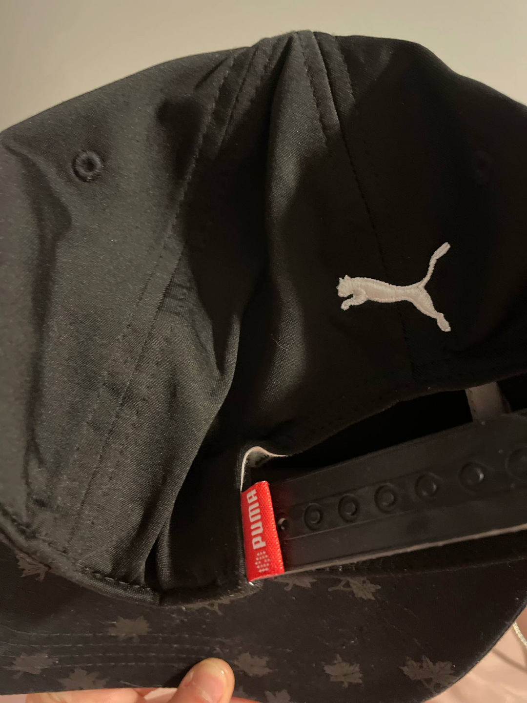 Puma Black Adjustable Hat with Maple Leaf Detail - photo 4