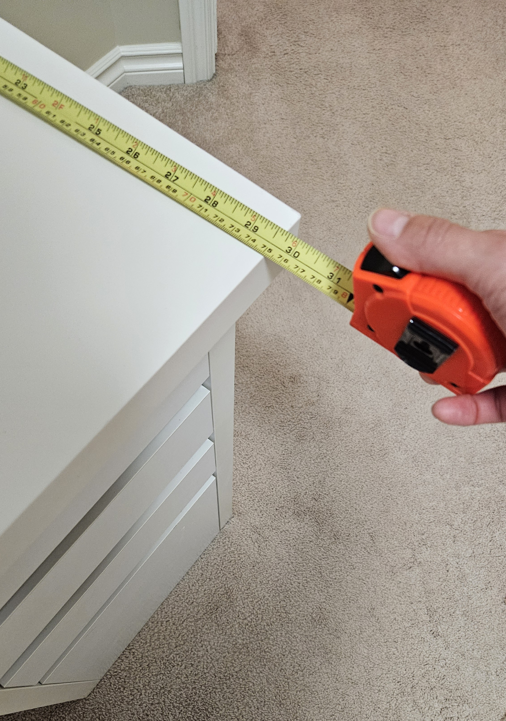 White IKEA Desk with Drawers - photo 4