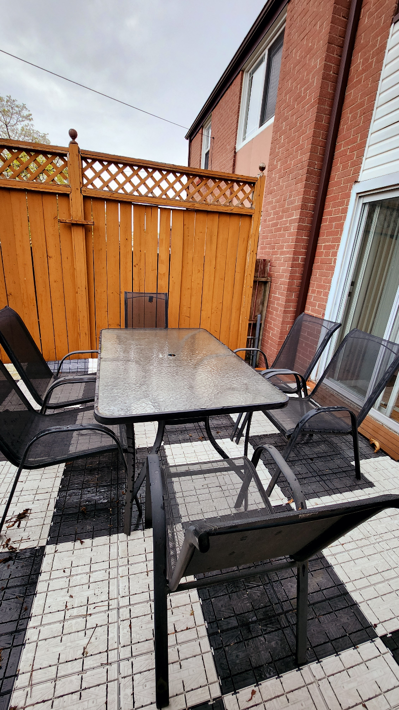 Outdoor Patio Set - Table and Six Chairs