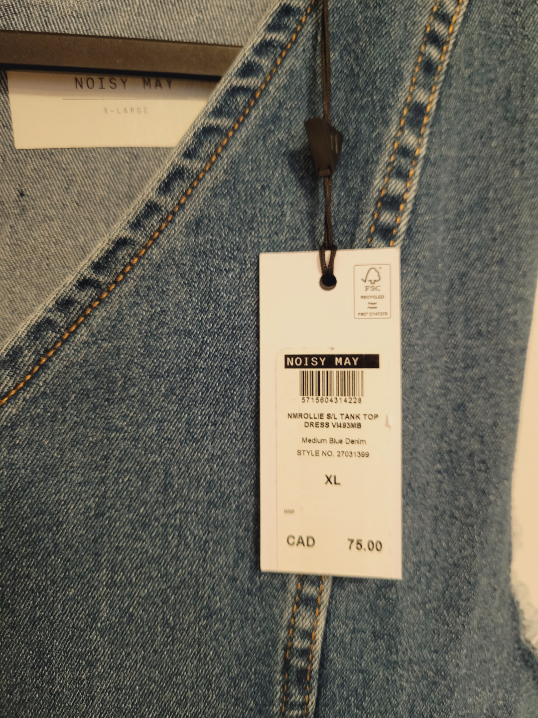 Noisy May Denim Dress - X-Large