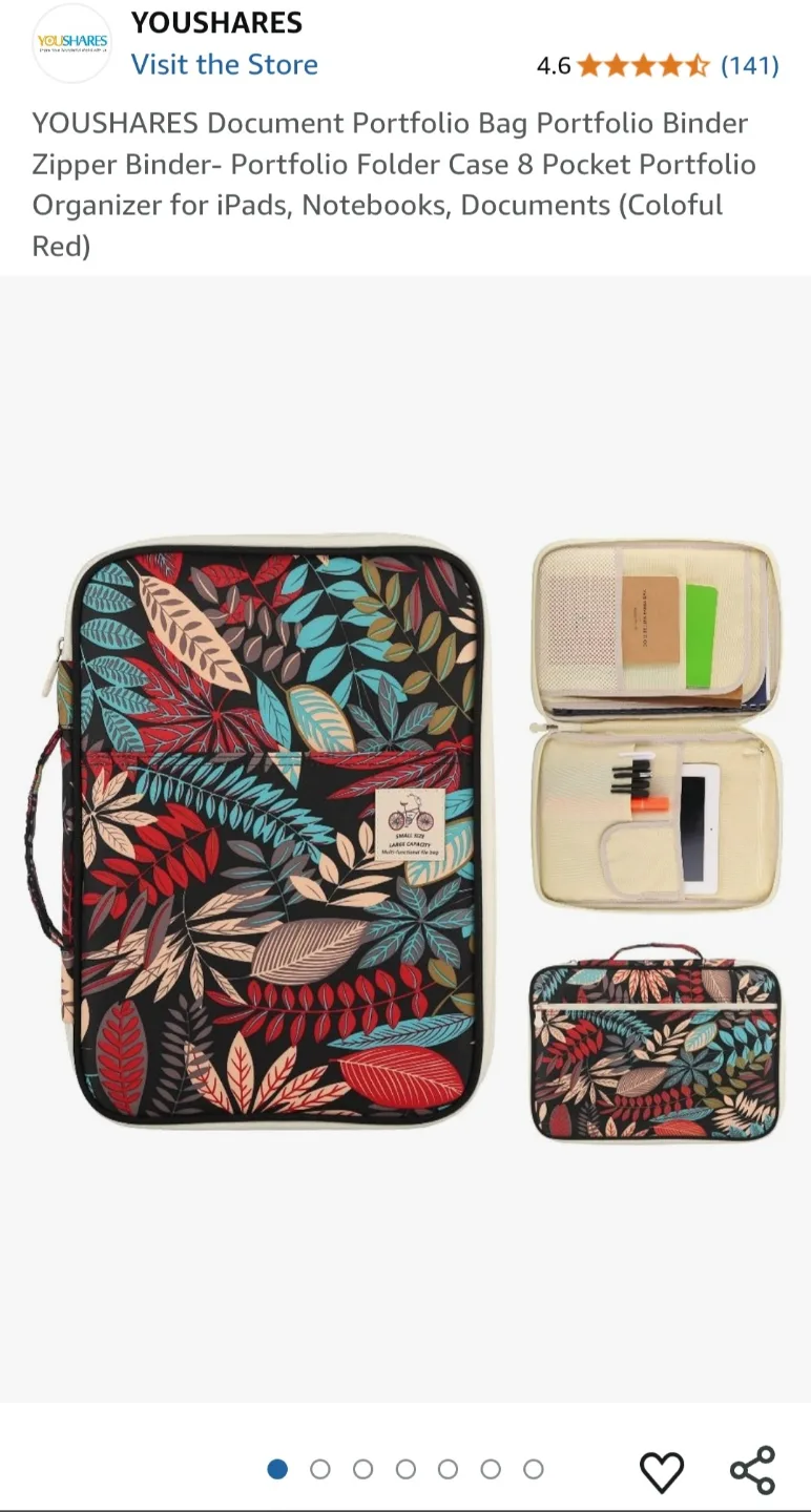 A4 Document Bag - Floral Design image indicator(7)