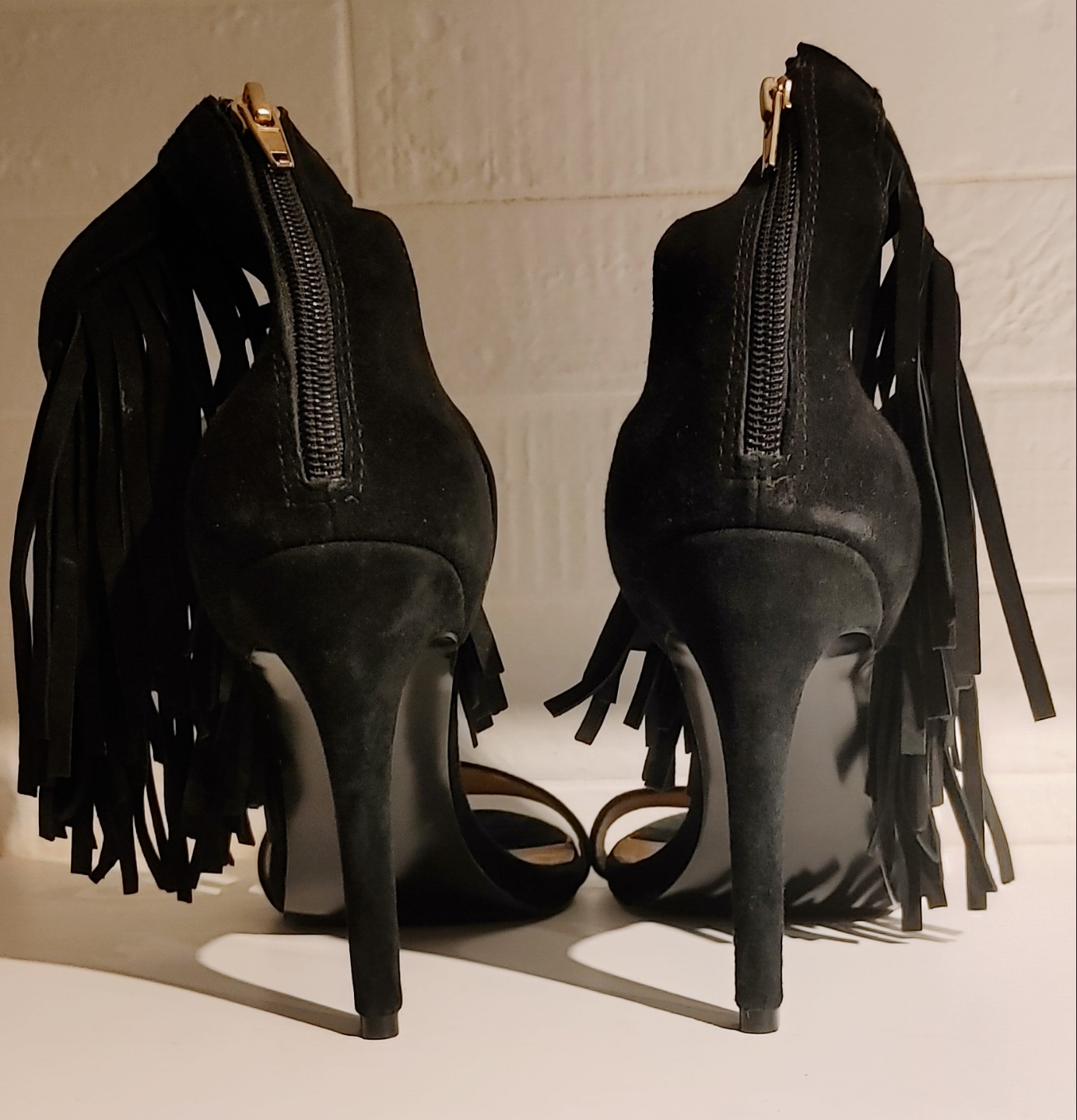 Steve Madden Black Fringe Heels - photo 4