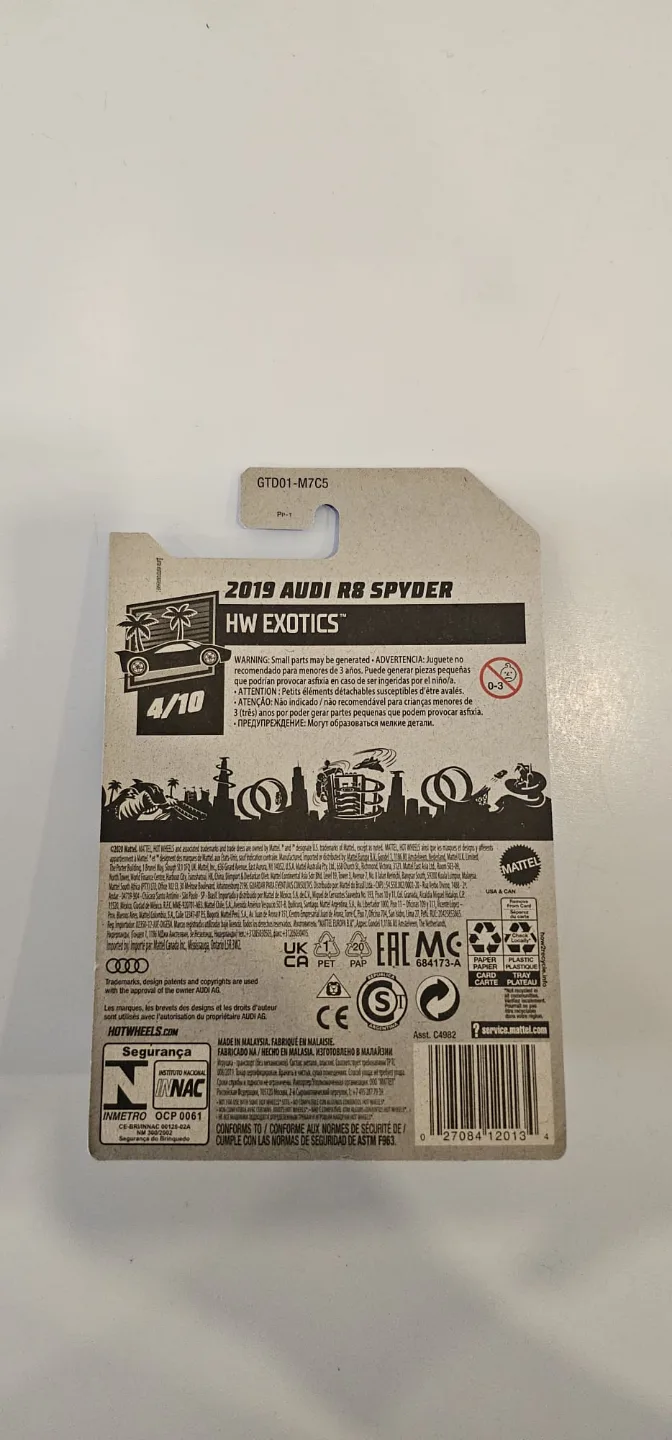 HOT WHEELS SUPER TREASURE HUNT 2019 AUDI R8 SPYDER image indicator(2)