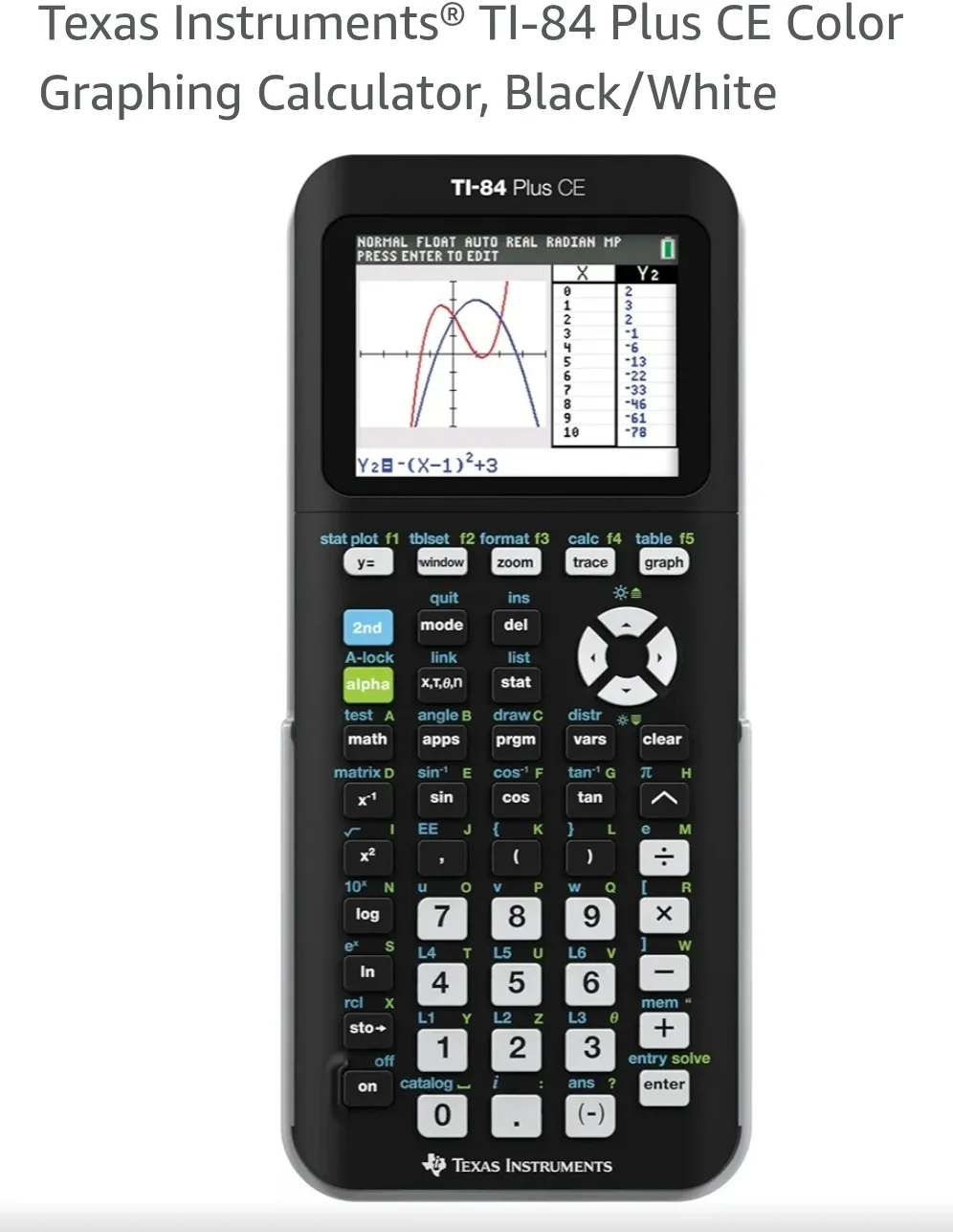 Texas Instruments TI-84 Plus CE Graphing Calculator thumbnail