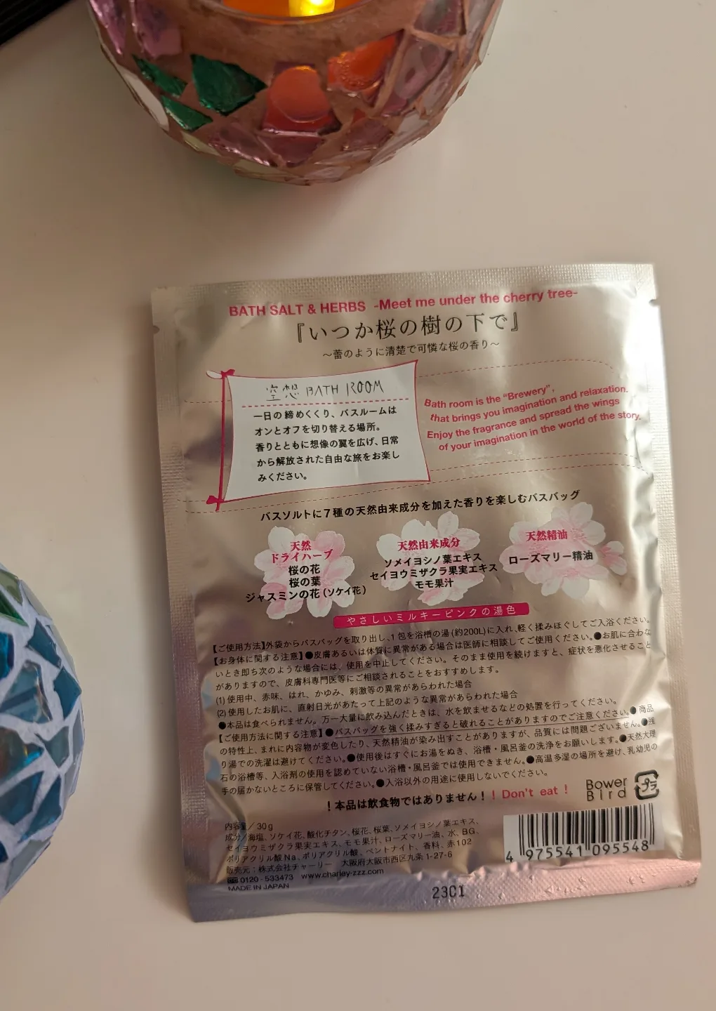 Charley Cherry Blossom Solt Bath Powder with herbs, flowers 🌸 image indicator(2)