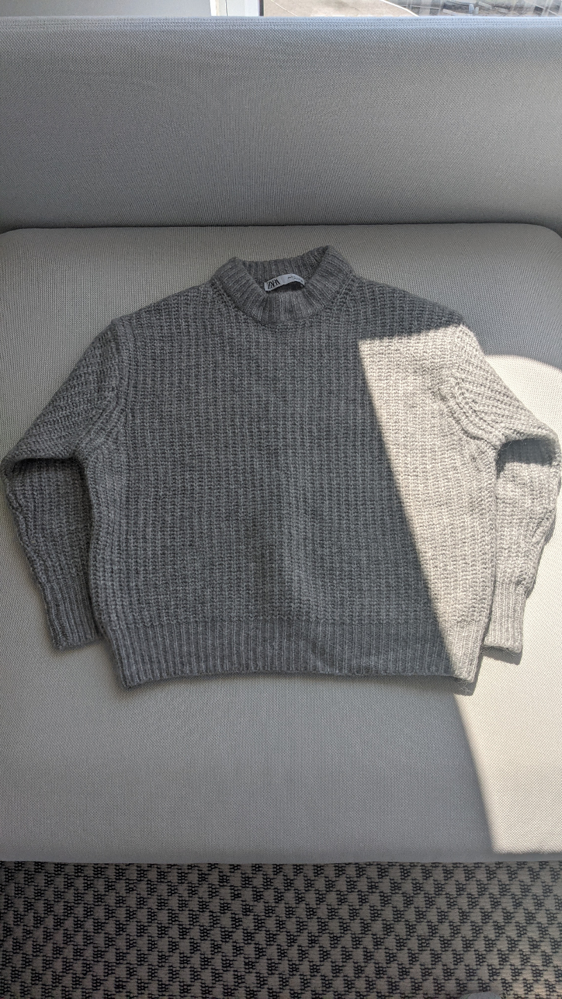 Zara Grey Knitted boxy sweater