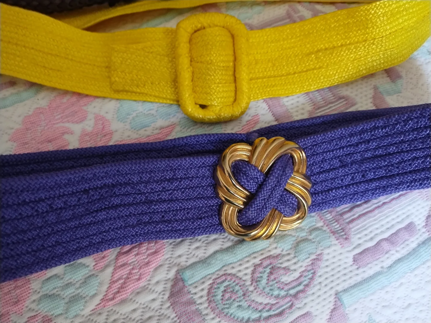 🧡Three Women's Belts - Purple, Yellow, Brown image indicator(2)
