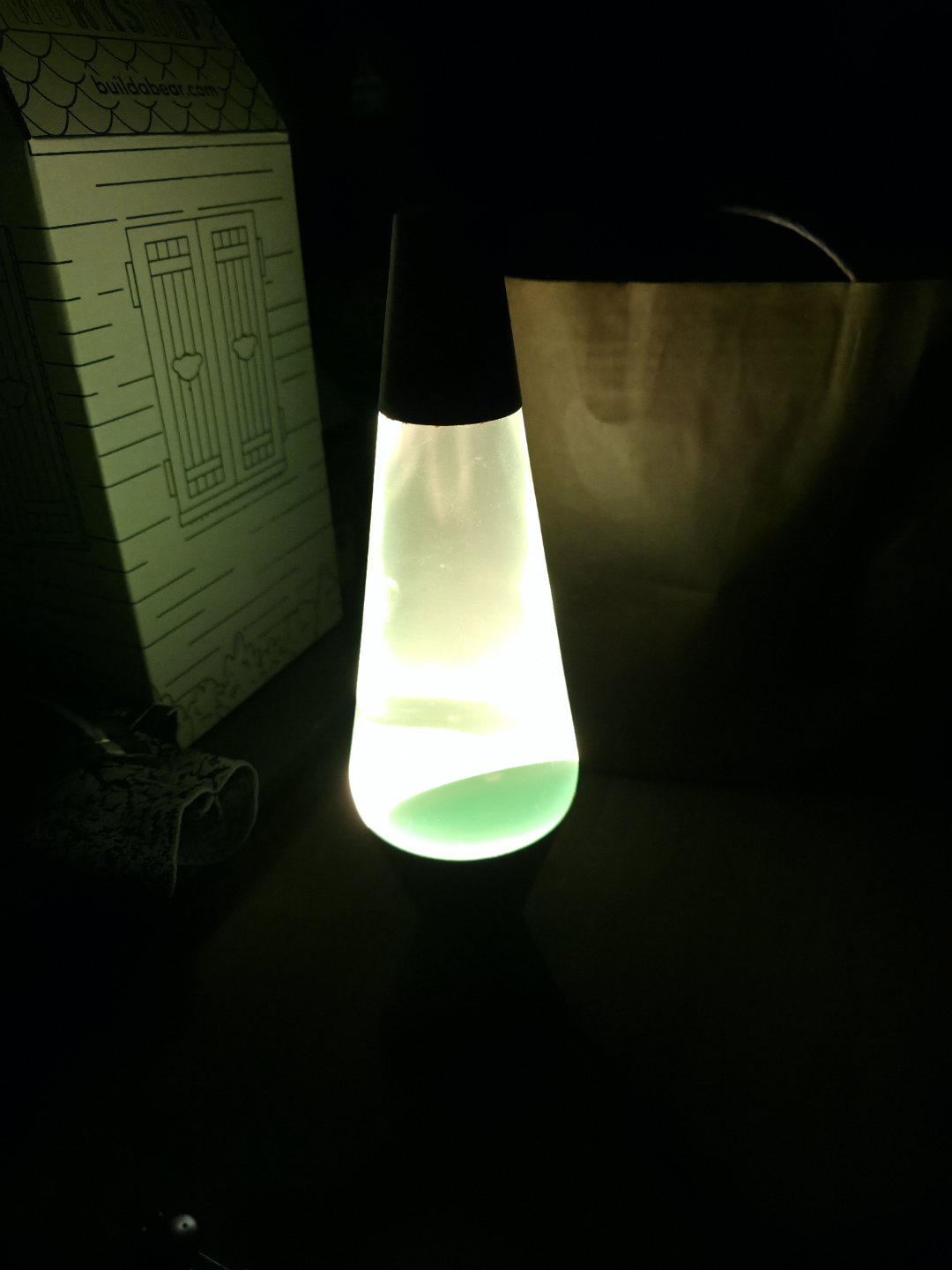 Lava Lamp - Teal Wax, Wood Design - photo 2