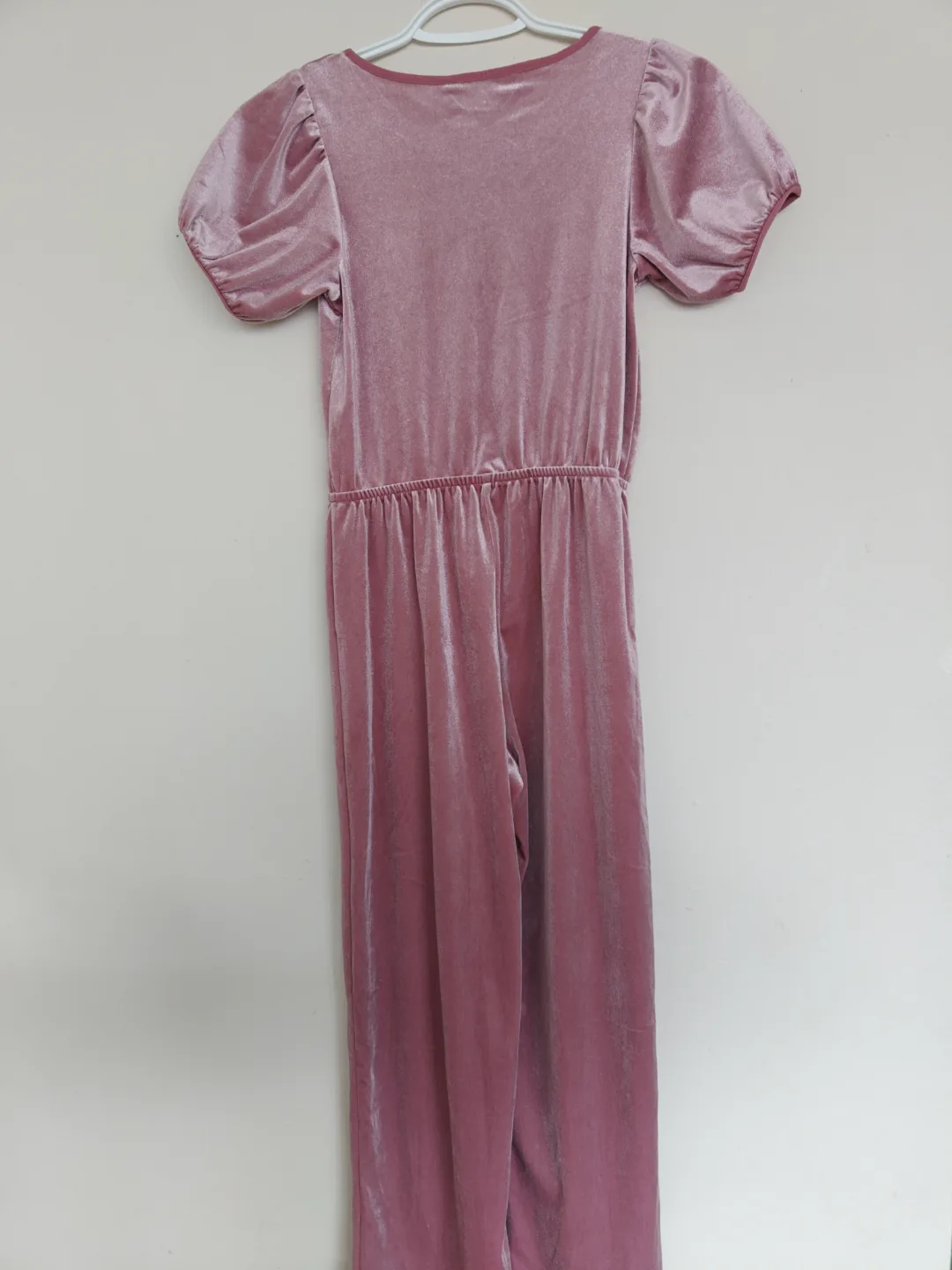 Girls' Pink Velvet Jumpsuit Size 10 image indicator(6)