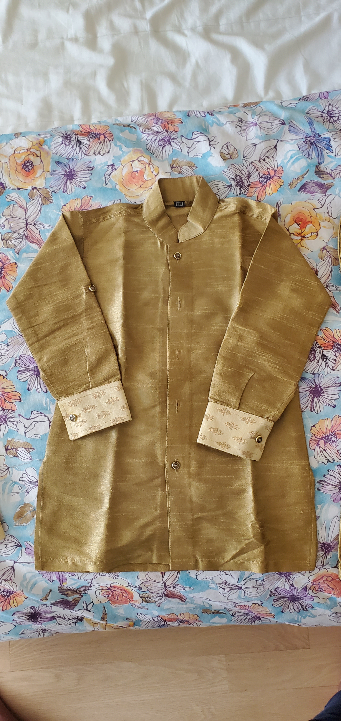Kids' 3-Piece Traditional Indian Outfit - Gold - photo 3