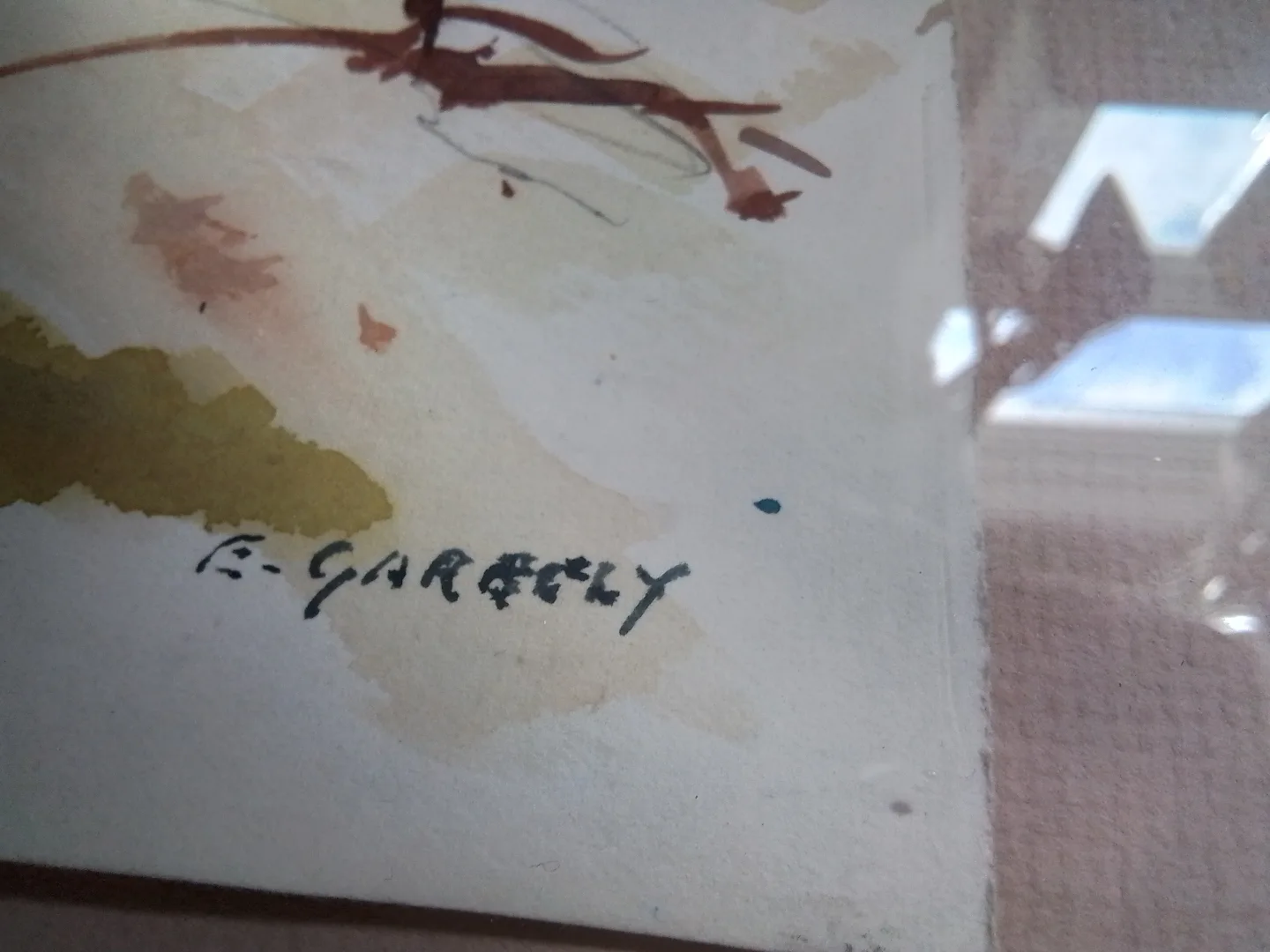 American Watercolor on Paper Signed Edward Garbely image indicator(3)