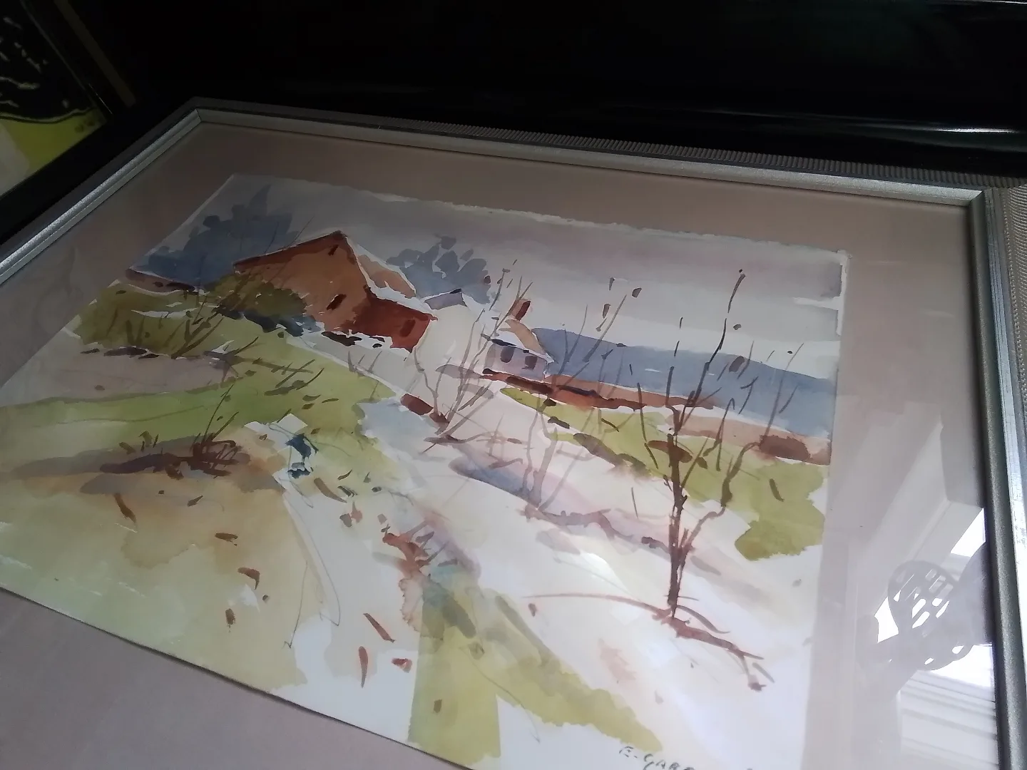 American Watercolor on Paper Signed Edward Garbely image indicator(4)