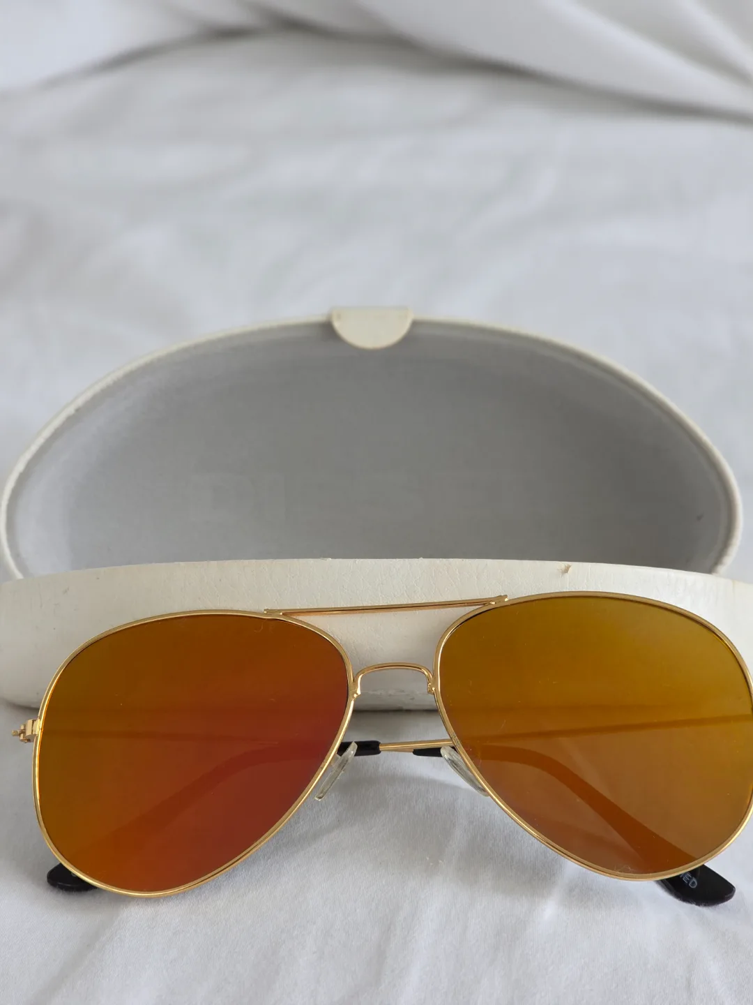 Aviator Sunglasses with Orange and Yellow Mirrored Lenses image indicator(2)