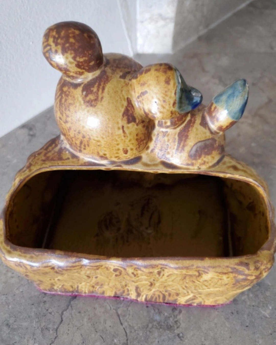 Vintage Ceramic Bunny Planter - photo 5
