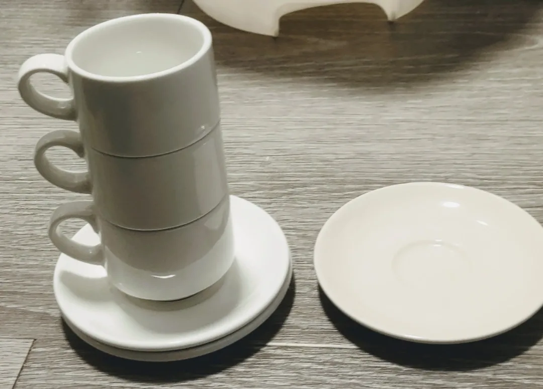 Stackable Espresso Cups and Saucers thumbnail