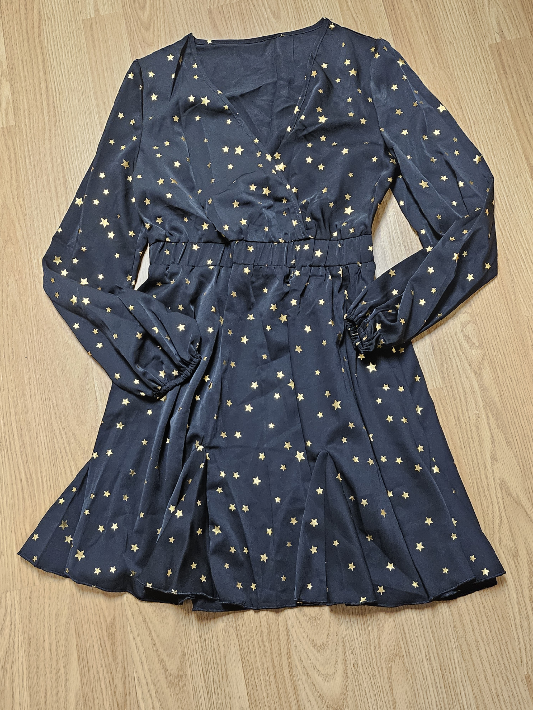 SHEIN Black Star Print Mini Dress Size Small