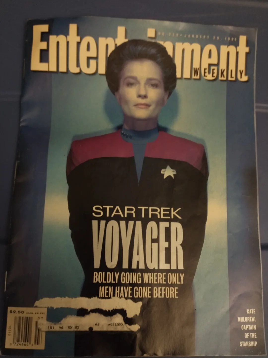 ENTERTAINMENT WEEKLY STAR TREK VOYAGER KATE MULGREW, JAN 1995 thumbnail