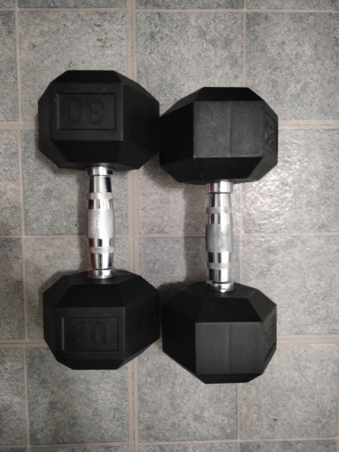 Pair of Hex Dumbbells - 30 lbs
