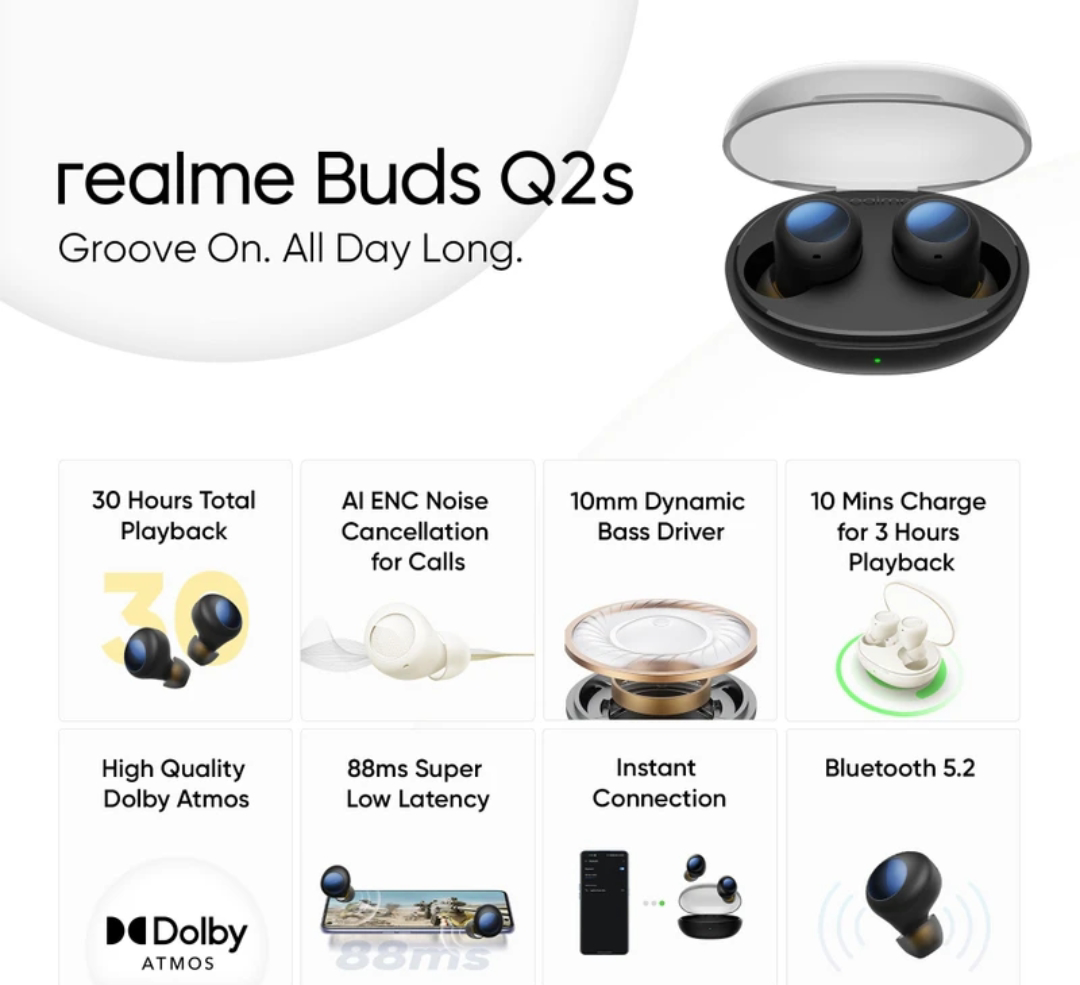 Realme Buds Q2s Wireless Earbuds - photo 3