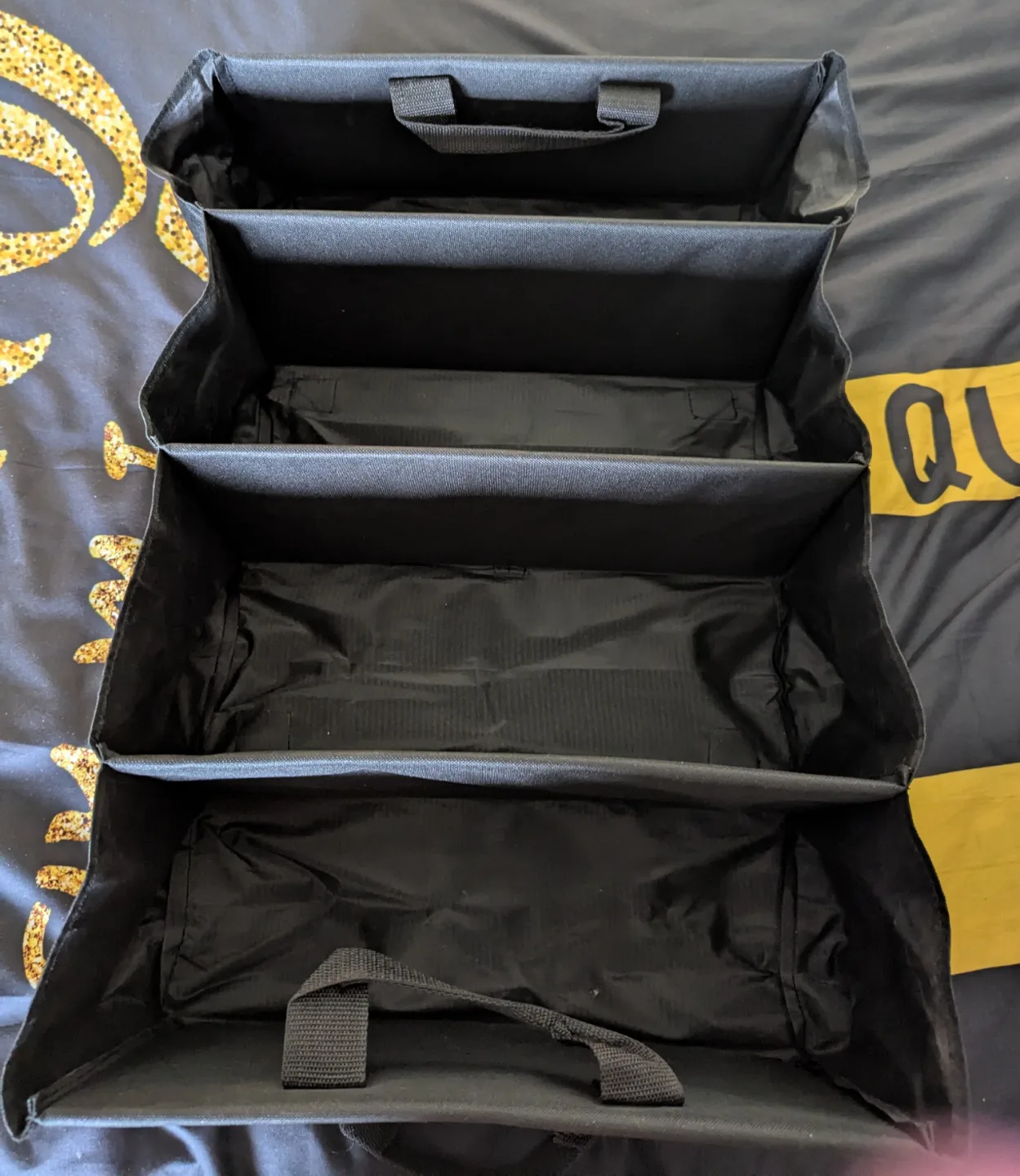 Black Fabric Collapsible Storage Organizer 🏒