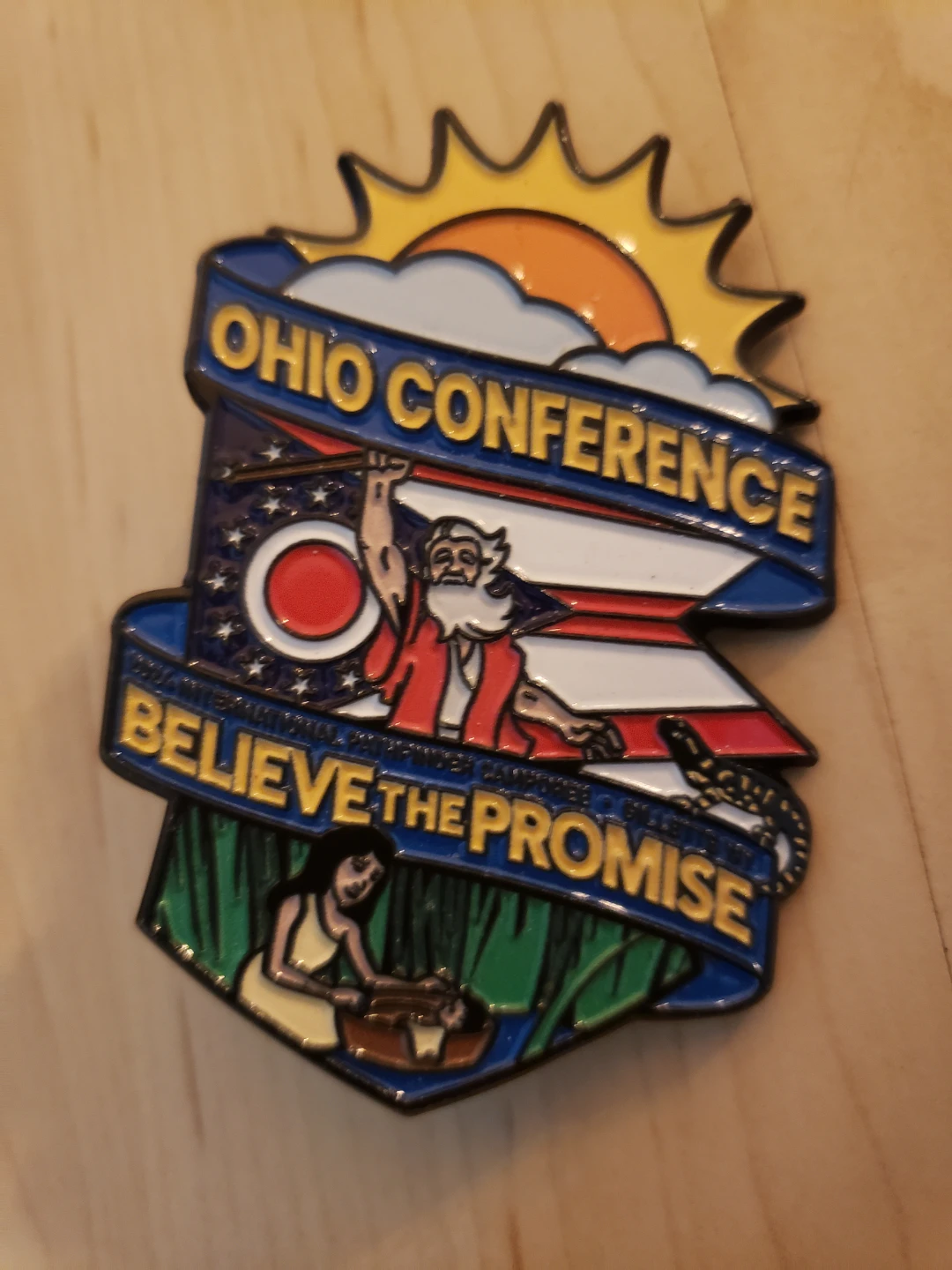 Ohio Conference Enamel Pin - Believe the Promise 🏒