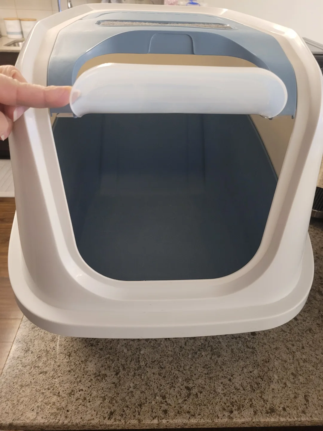 Enclosed Cat Litter Box with door&large scoop box image indicator(5)