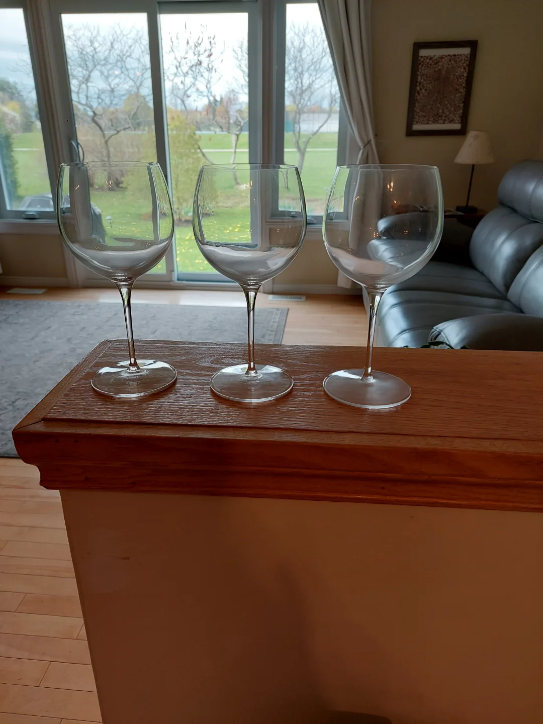 Set of three Luigi Bormioli Crystal Wine Glasses thumbnail