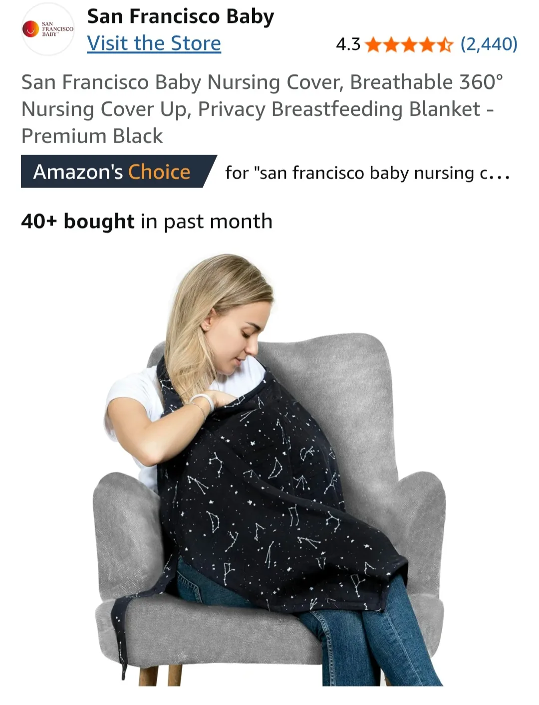 Nursing Cover - Constellation Print thumbnail