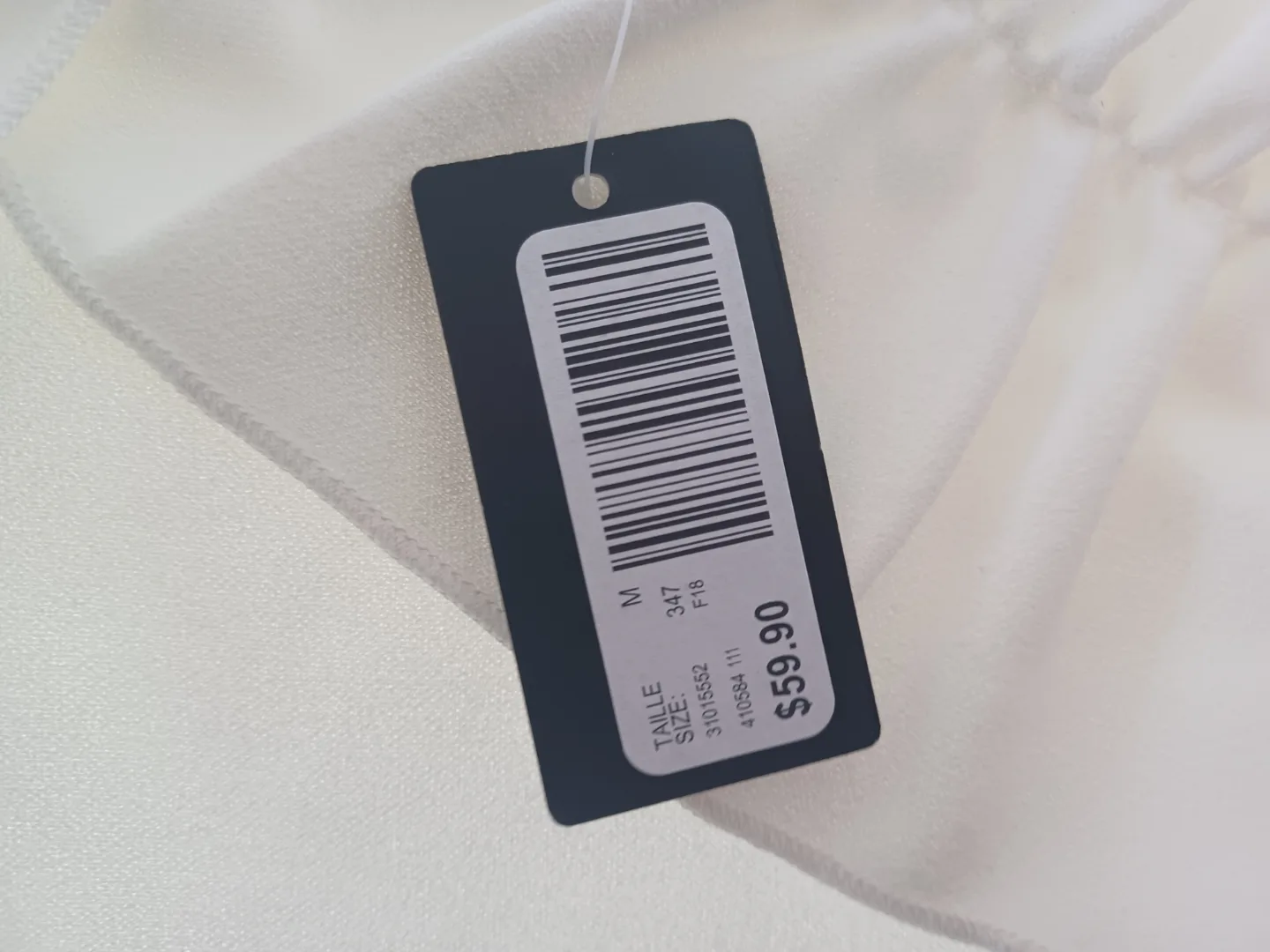 RW&CO Off-the-Shoulder Blouse, Size M, White image indicator(3)