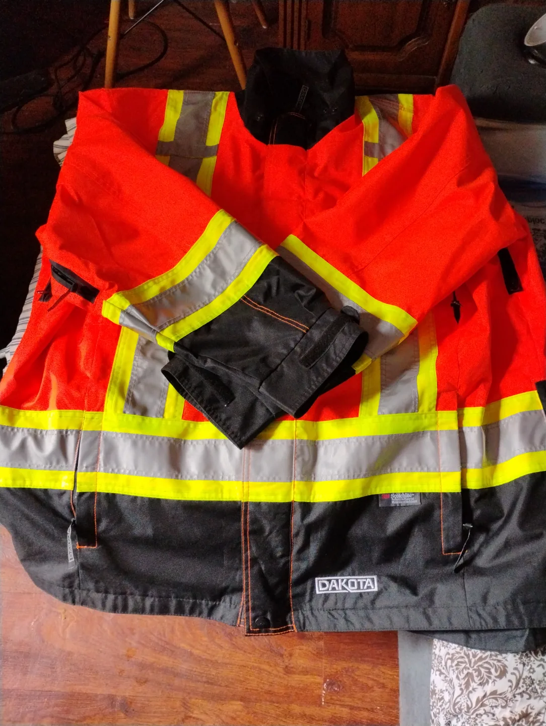 Men's Dakota 3X/3XL Orange & Black High-Visibility Winter Jacket thumbnail