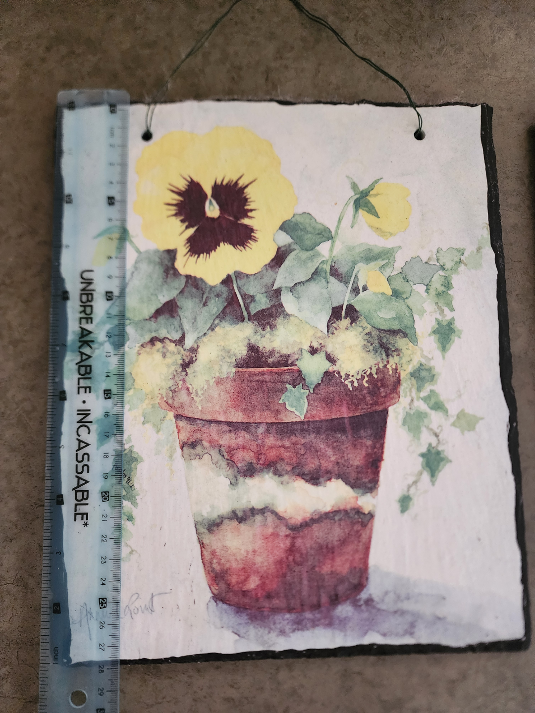 Set of Two Evergreen Artist Palette Slate Wall Hangings - photo 2