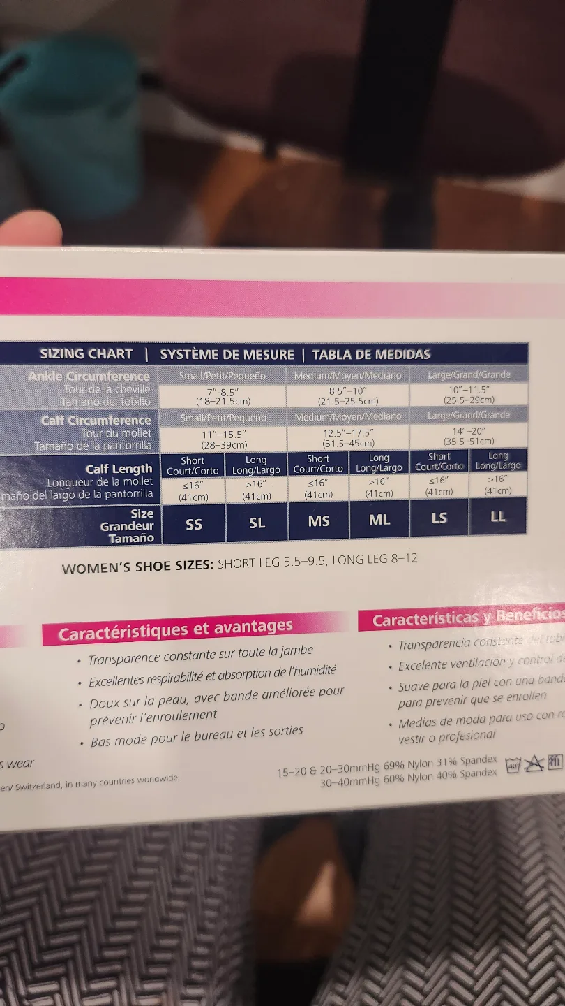 Sigvaris Medical Compression Socks Everschier Graduated image indicator(9)