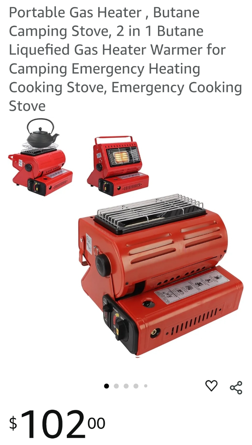 Portable Butane Gas Heater & Camping Stove