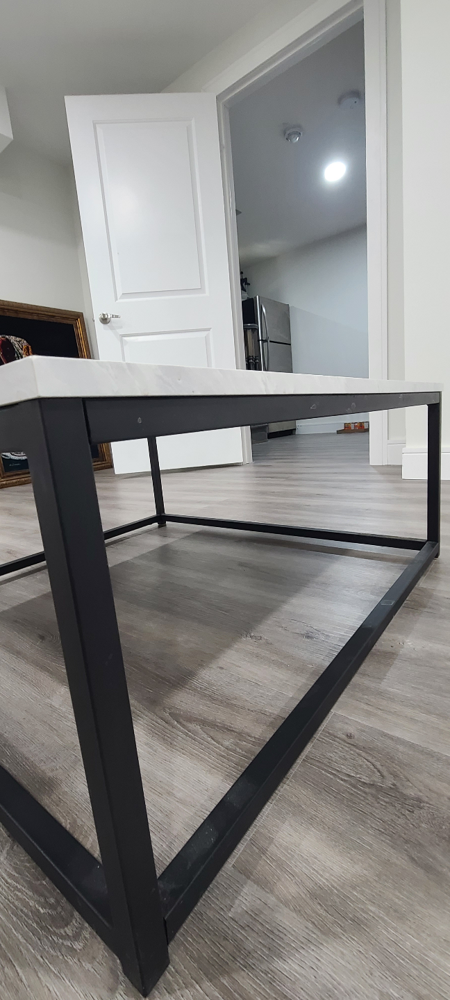 Modern Coffee Table - Marble Top & Black Frame - photo 4