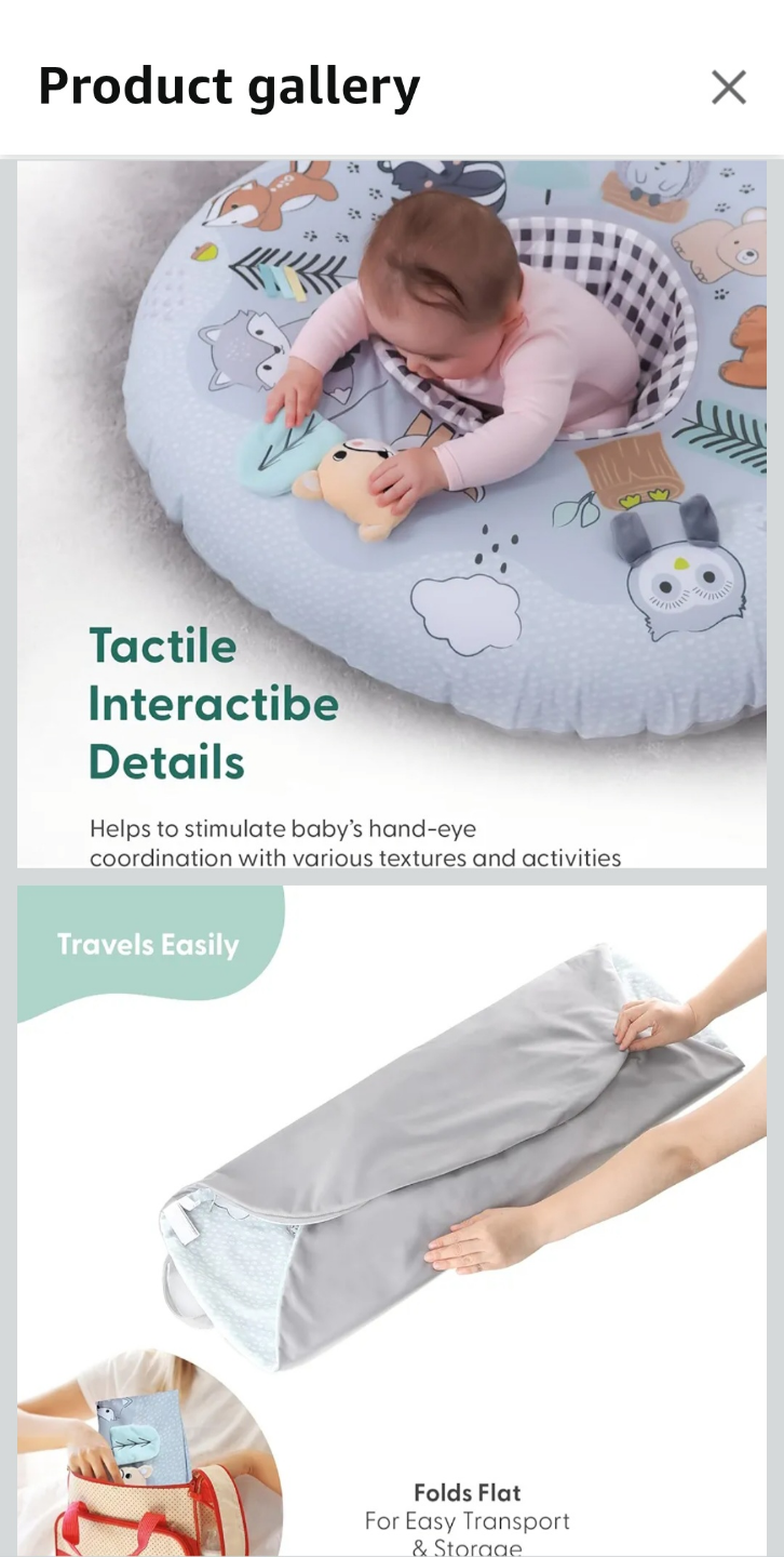 The Peanutshell Inflatable Baby Play Ring - Woodland - photo 3
