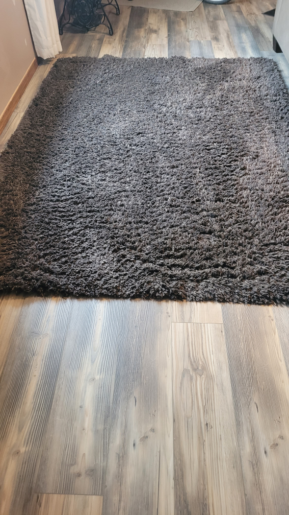 Large Dark Brown Shag Rug