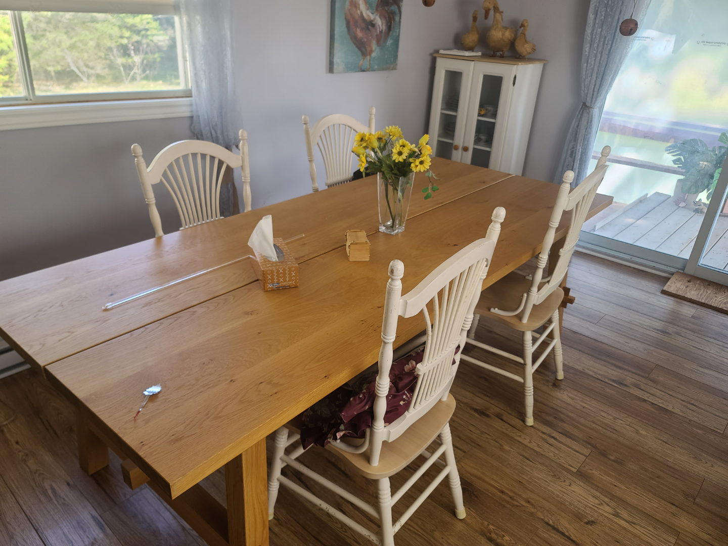Solid Oak Farmhouse Dining Table