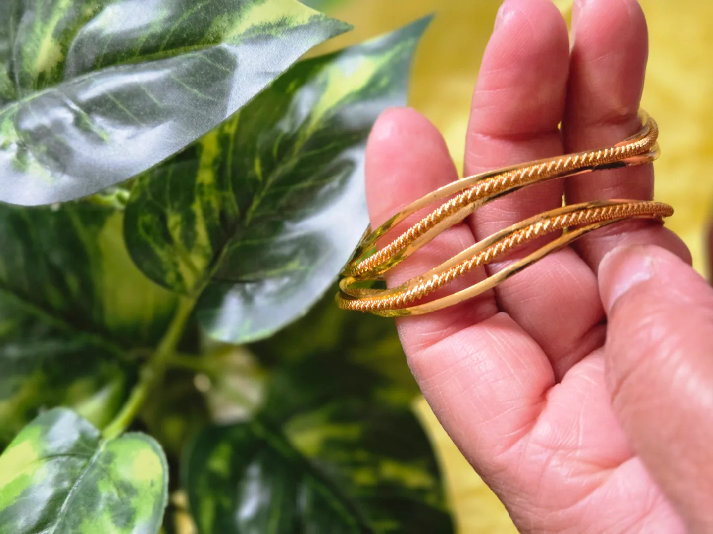 Gold Bangles Set of Two thumbnail