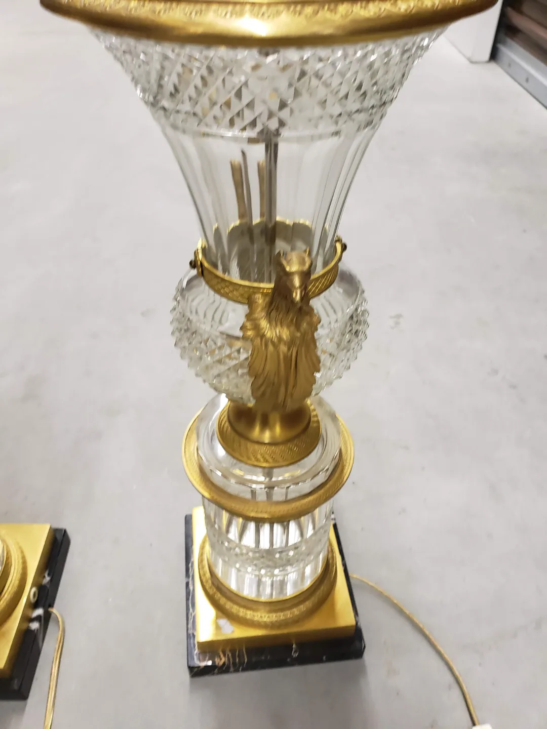 Pair of Crystal and Brass Table Lamps image indicator(4)